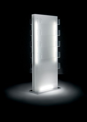 Expositor central Glowall Island - 10 repisas de metacrilato + iluminación